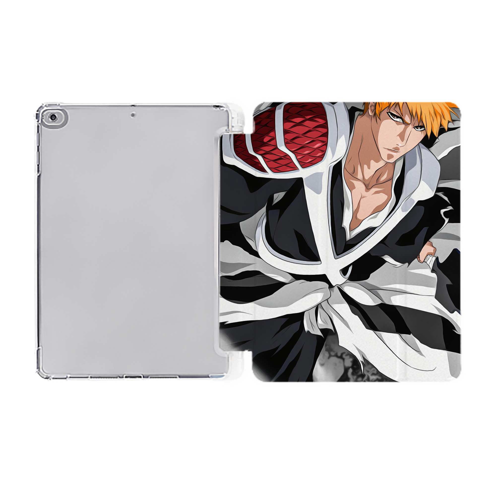 （画像用） ブリーチ BLEACH IPad ケース ペン収納付き 三つ折りスタンド PUレザー×シリコン 対応機種9.5/10.5/10.9インチ